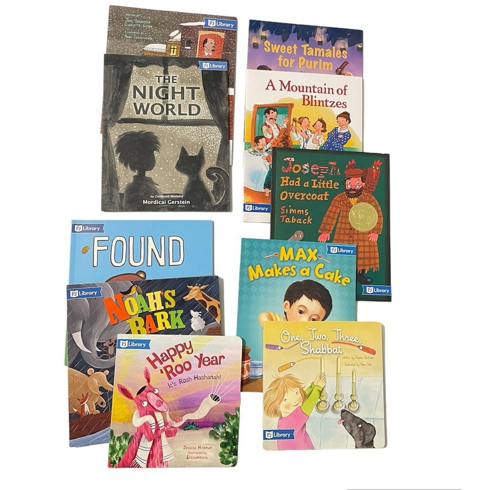 PJ Library books. 10 Happy Roo Year, Max Makes a Cake Caldecott Honor Book...